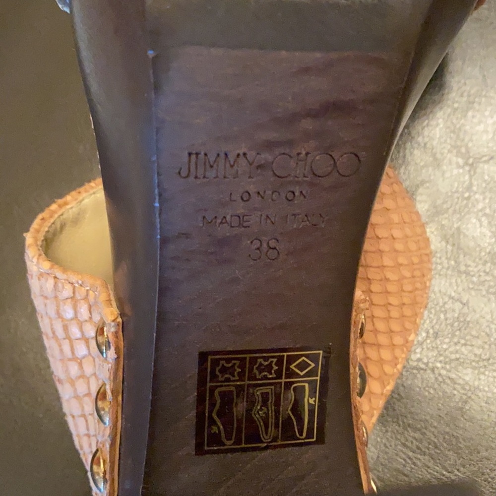 Jimmy Choo Wooden Heel Sandals - Picture 4 of 7